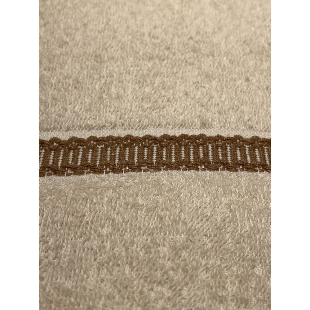 Vtg St Marys fieldcrest Cotton‎ blend Brown Set of 3 Bath Towels & Hand Towel